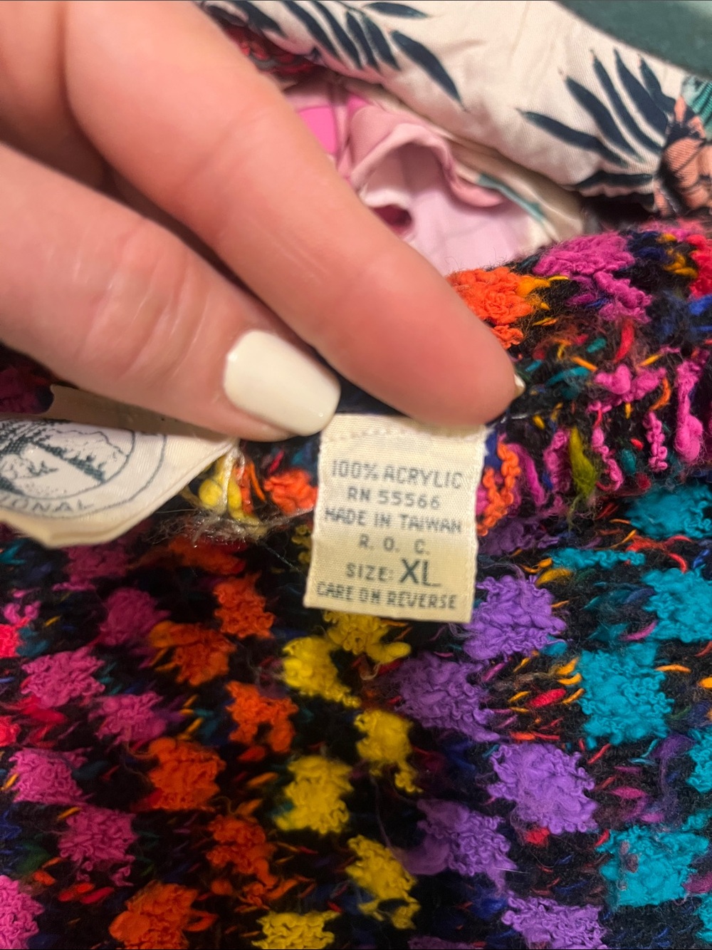 Vintage Multicolor Checkered Sweater - Picture 5 of 5